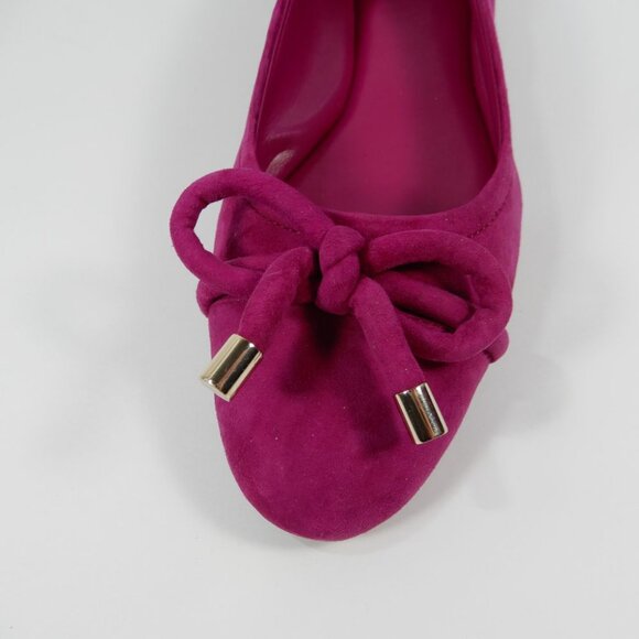 Vince Camuto Maysa Bow Ballet Flats Size 8.5 Fuchsia Pink Suede NEW $110 - Picture 4 of 10
